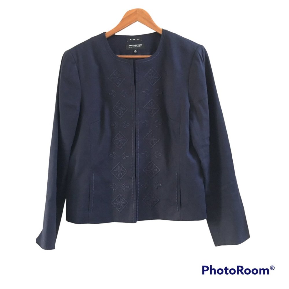 Jones New York Petite 14 dark blue women's blazer